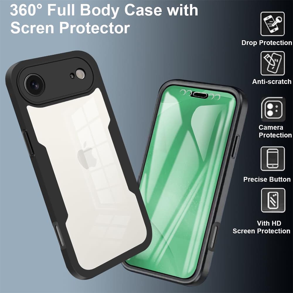 Techsuit ColorVerse 360 Series + Ochranné sklo iPhone 17 Air Růžová - náhled 2