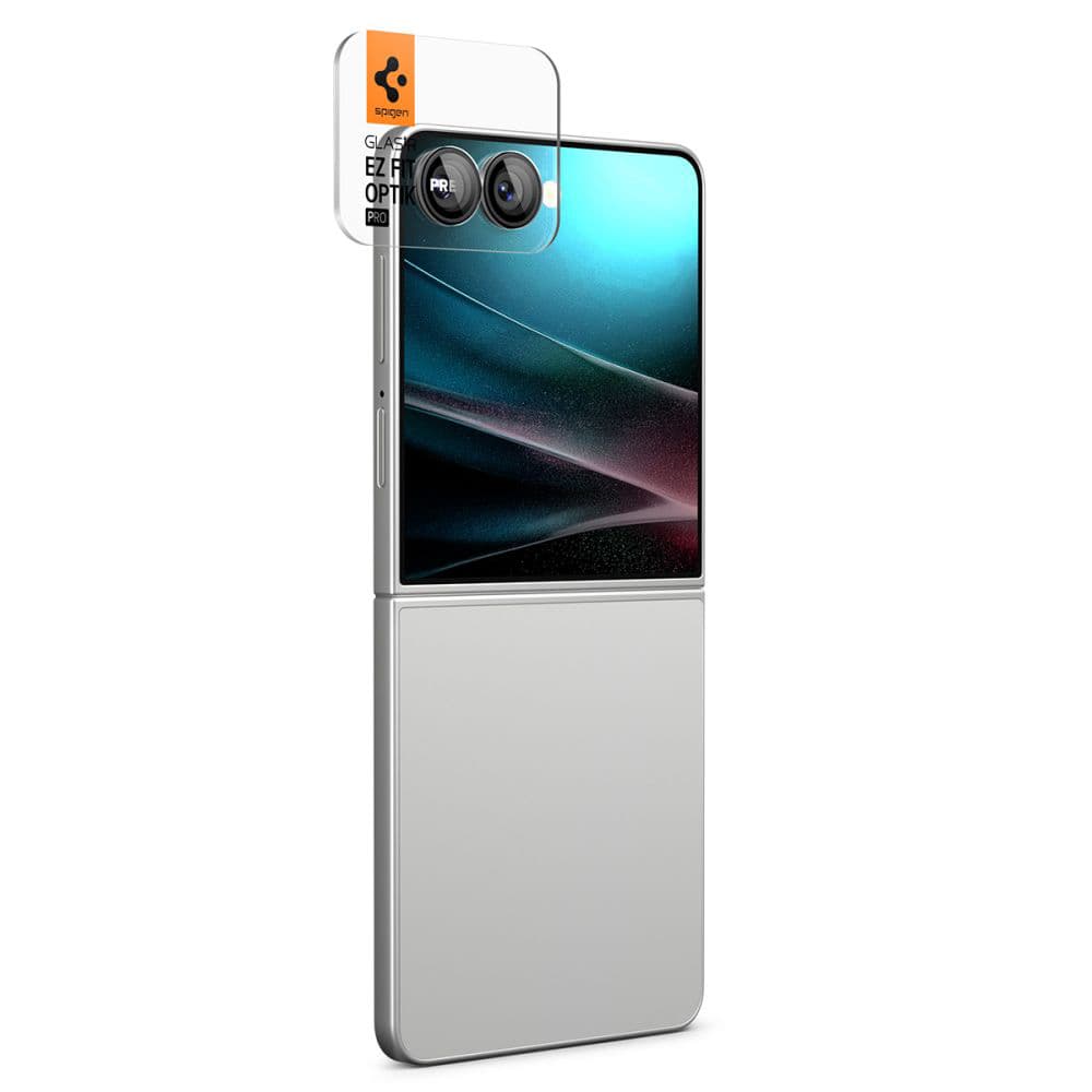 Spigen Optik.tR EZ Fit Pro HD sklo na kameru (2 ks) Samsung Galaxy Z Flip7 černá - náhled 2