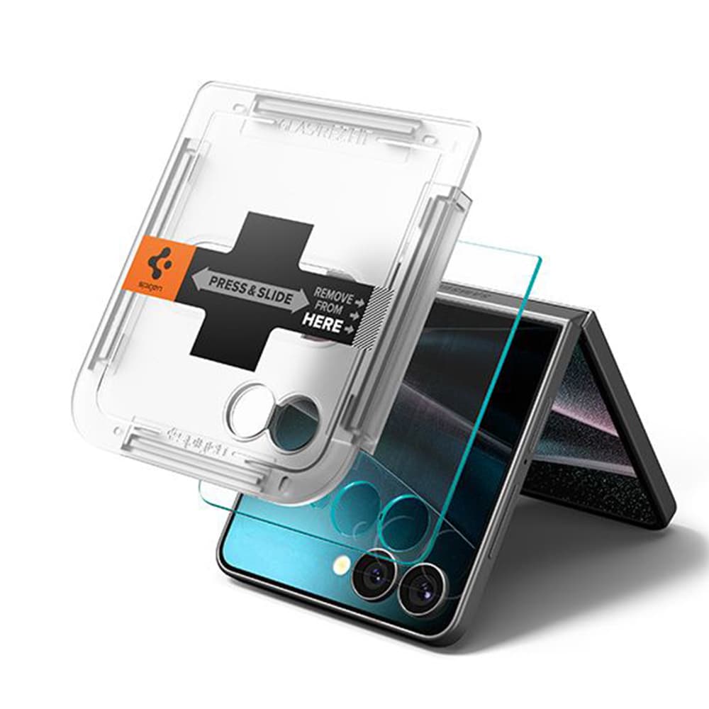 Spigen Glas.tR EZ-FIT HD (2 pack) Samsung Galaxy Z Flip7 průhledný - náhled 2