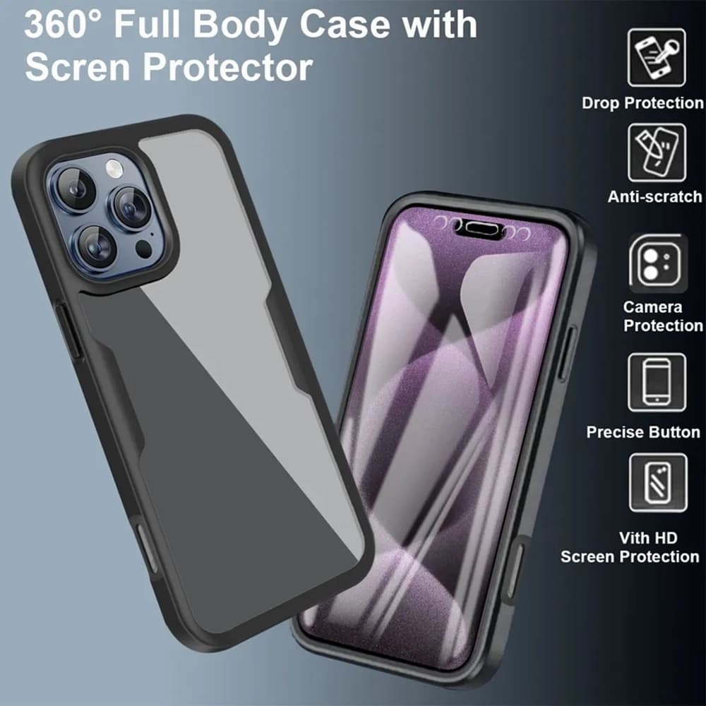 Techsuit ColorVerse 360 Series + Ochranné sklo iPhone 17 Pro Růžová - náhled 2