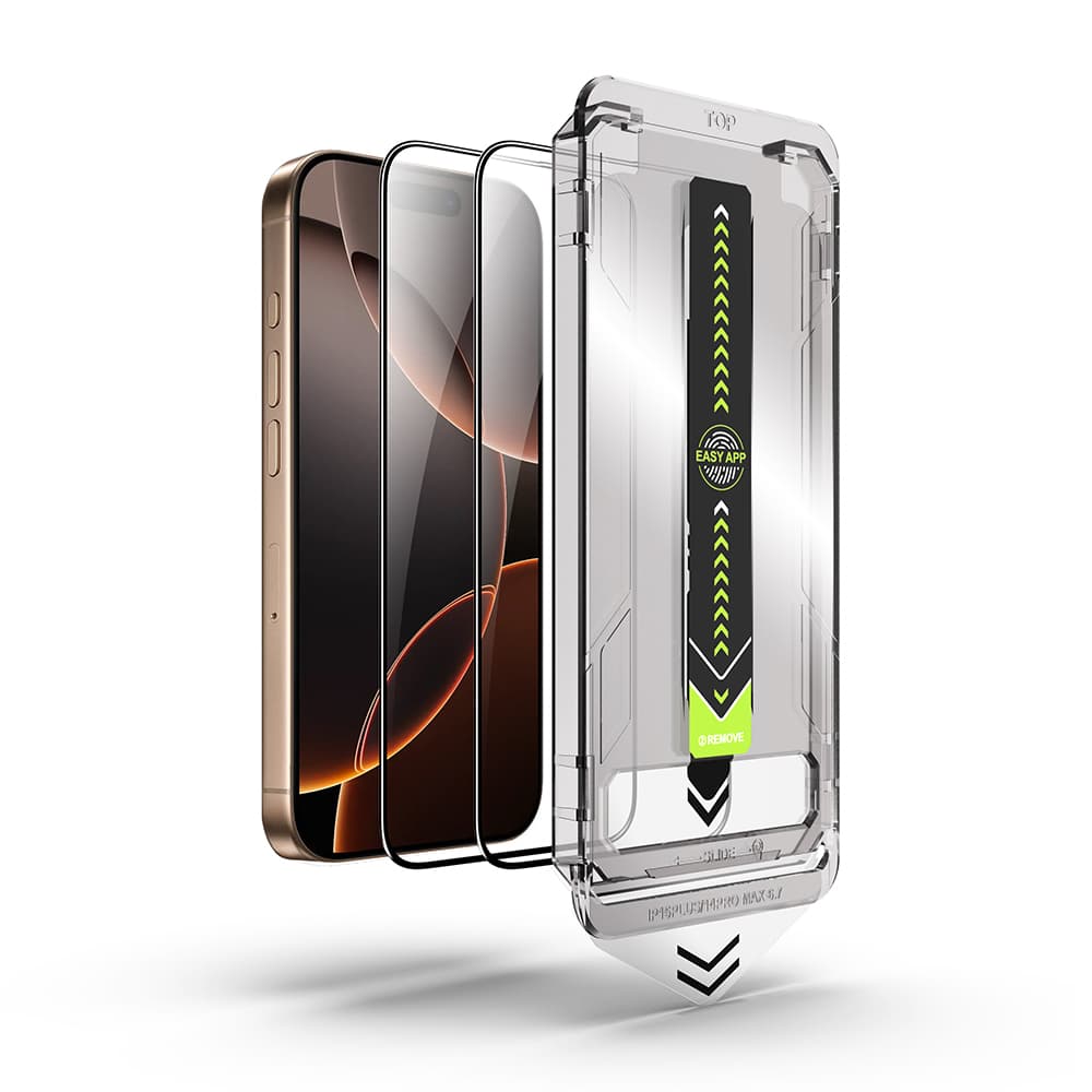 Techsuit TitanGlass FullCover (2 kusy) iPhone 17 Pro černá - náhled 2