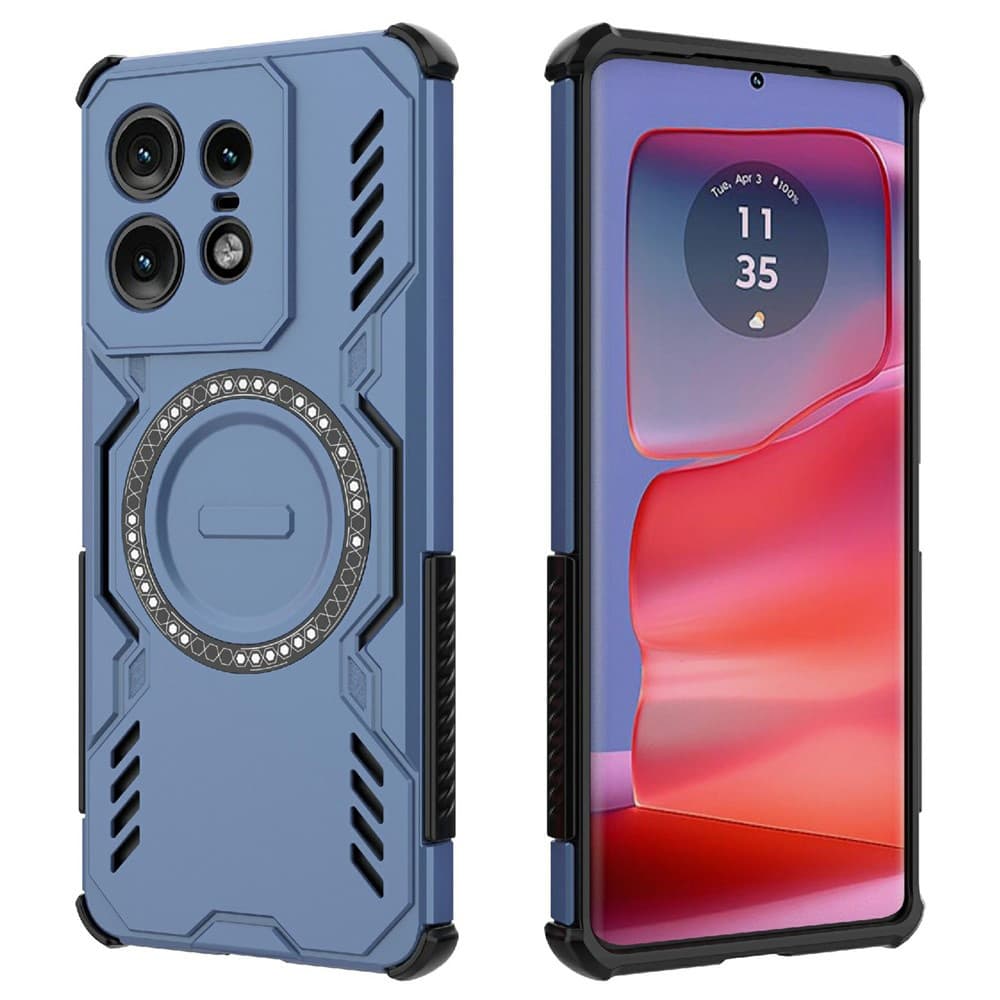 Pouzdro Techsuit ArmorMag pro Motorola Edge 50 Pro modré - náhled 2