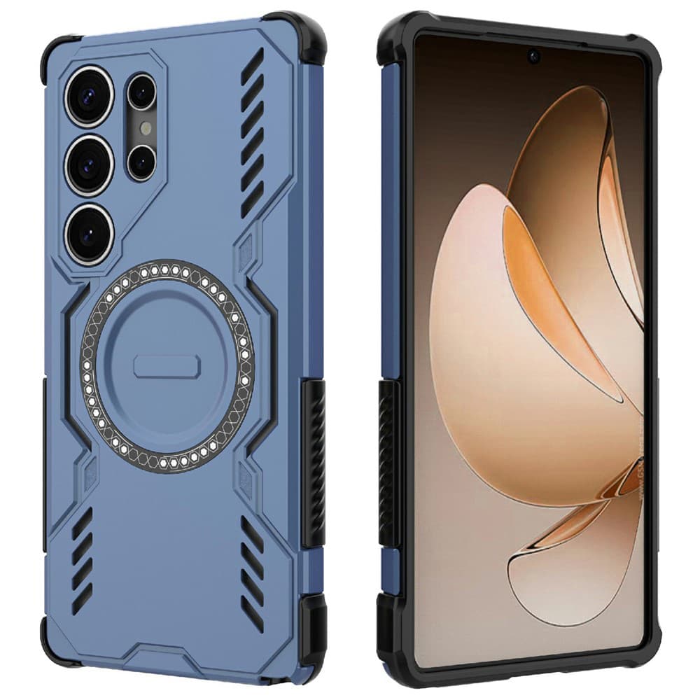 Pouzdro Techsuit ArmorMag pro Samsung Galaxy S25 Ultra modré - náhled 2