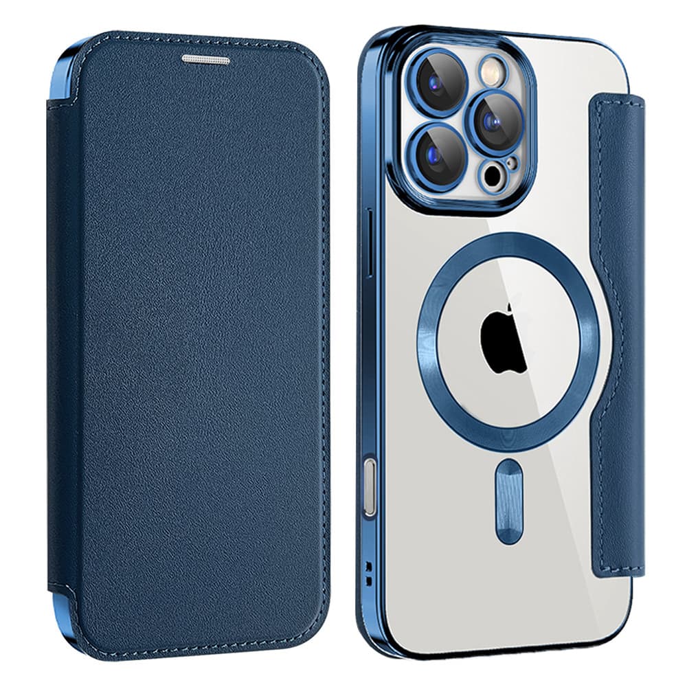 Pouzdro na knihu Techsuit SmartMag pro iPhone 16 Pro modré - náhled 2