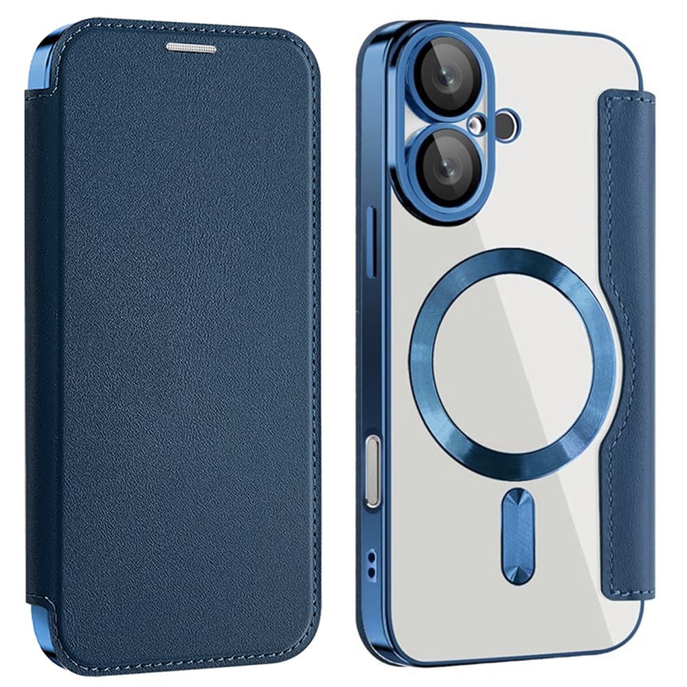 Pouzdro na knihu Techsuit SmartMag pro iPhone 16 Plus modré - náhled 2