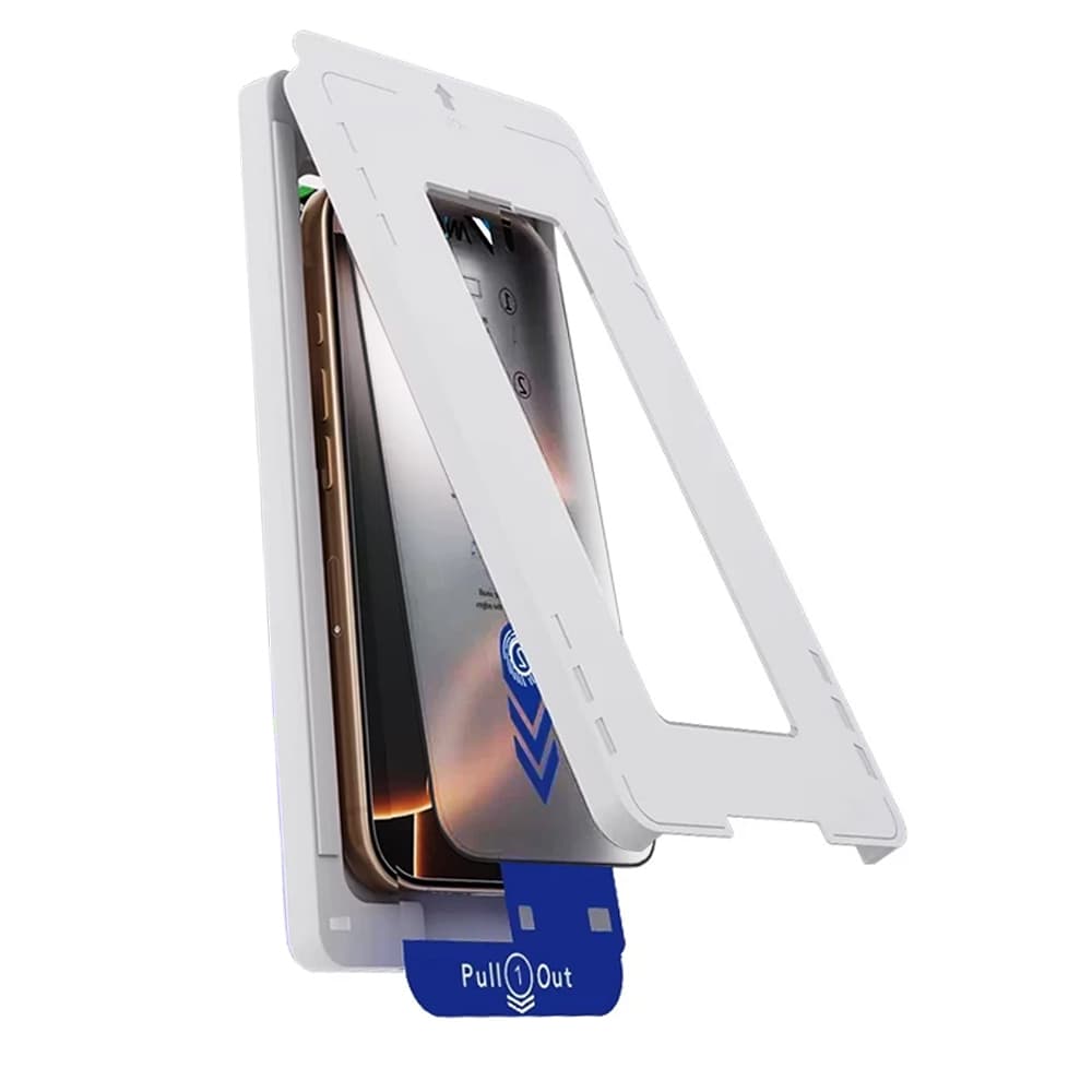 ANANK 2.5D 2X zesílený chránič obrazovky s instalační krabičkou iPhone 15 Pro Max černý - náhled 2