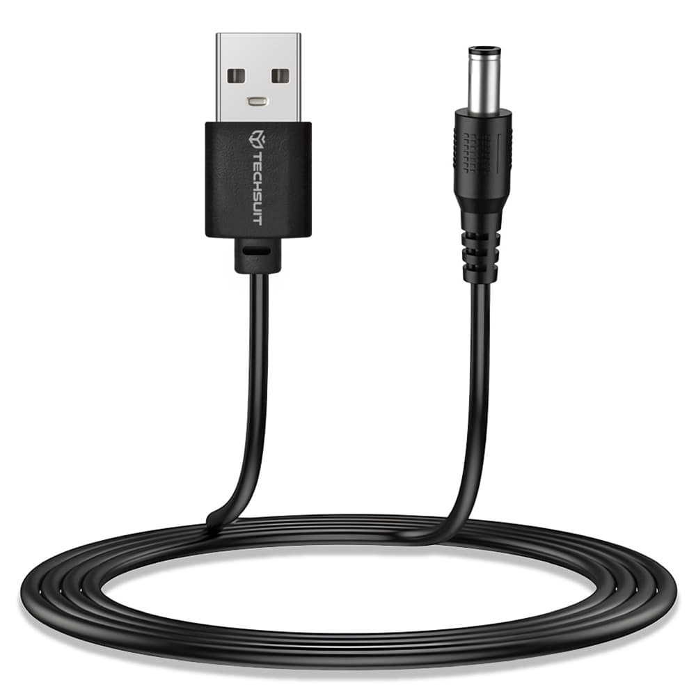 Techsuit 11 ks kabelový adaptér ChargeNest AC21 USB na 7x DC Jack Type-C Mini-USB Micro-USB černý - náhled 2