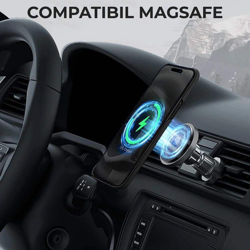 Techsuit Aramidové vlákno MagSafe iPhone 15 Pro Max černá - náhled 2
