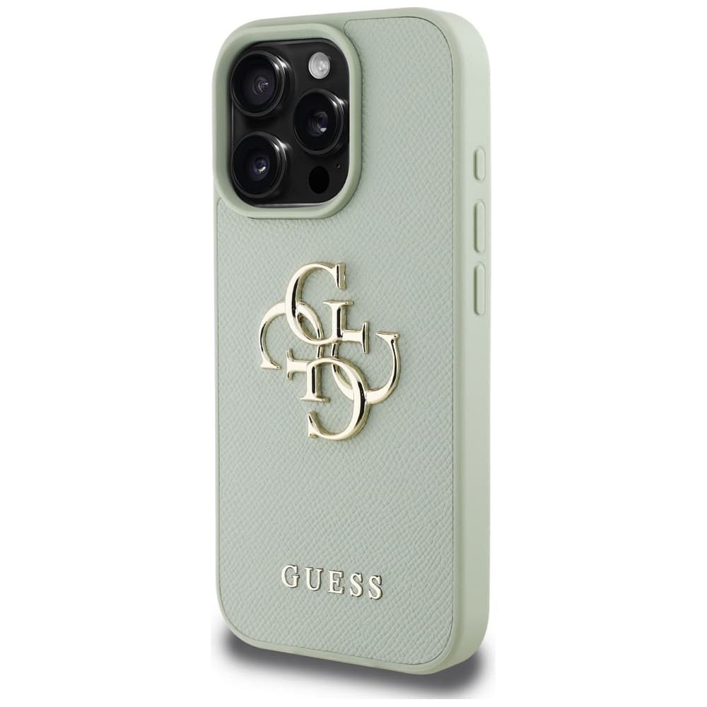 Guess Hardcase Grained Big 4G Logo Small Classic Logo iPhone 16 Pro Max zelená - náhled 2