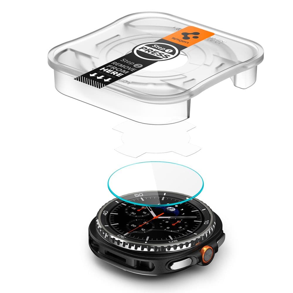 Spigen Glas.tR EZ Fit (2 pack) Samsung Galaxy Watch8 Classic Čirý - náhled 2