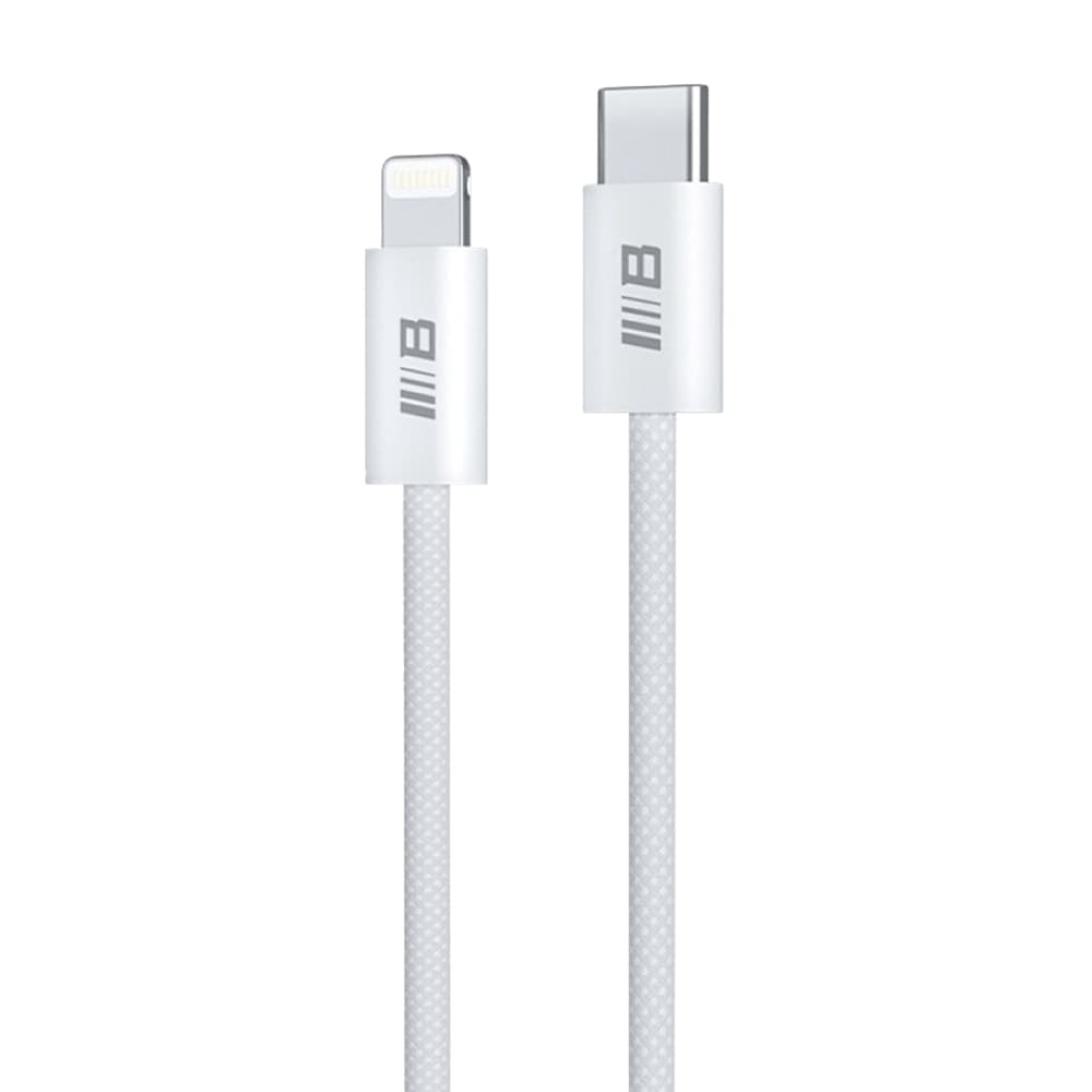 Blueo Datový kabel Type-C na Lightning Rychlé nabíjení Pletený 2m Bílý - náhled 2