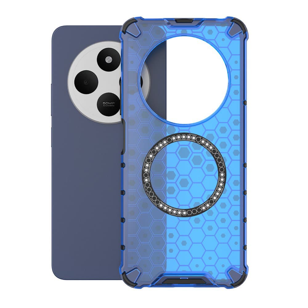 Techsuit HoneyComb Shield MagSafe pro Xiaomi Redmi 14C Poco C75 modrá - náhled 2