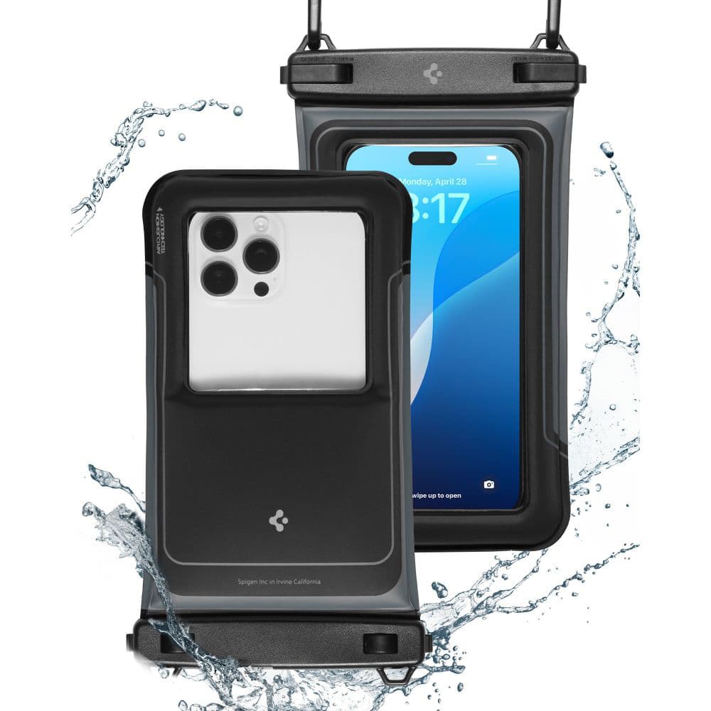 Vodotěsné pouzdro Spigen A611P 2 ks pro telefon max 6.9" matná černá - náhled 2