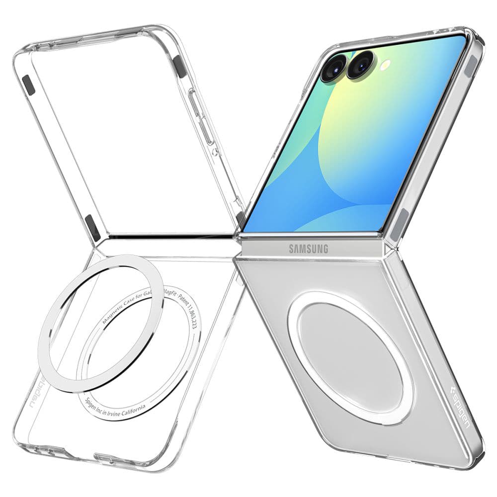 Spigen Air Skin MagSafe pro Samsung Galaxy Z Flip7 křišťálově čirá bílá - náhled 2