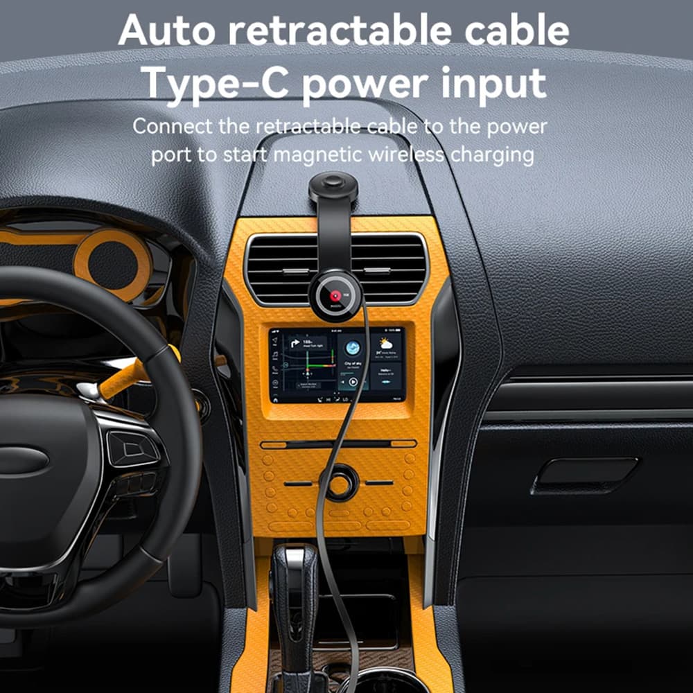 Yesido Car Holder s bezdrátovým nabíjením C314 na palubní desku černý - náhled 2