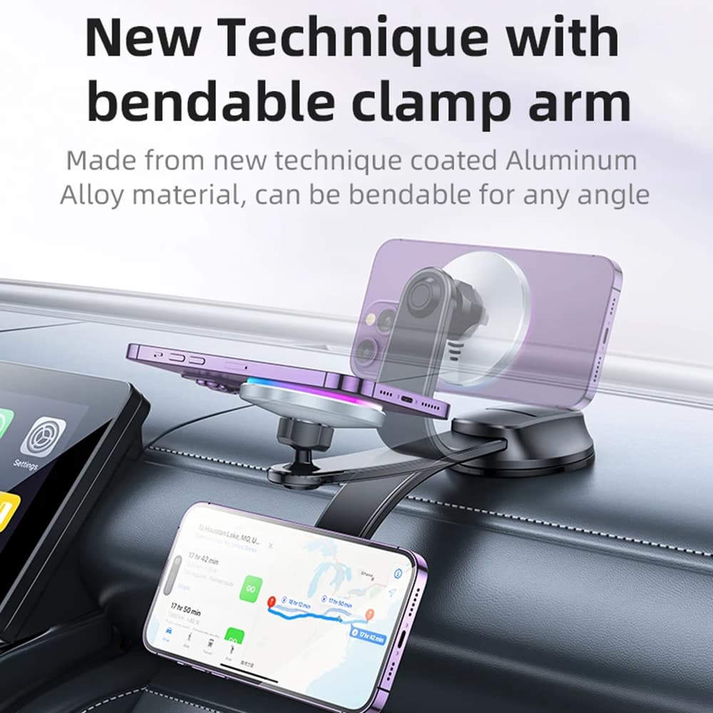 Yesido Car Holder s bezdrátovým nabíjením C292 na palubní desku černý - náhled 2