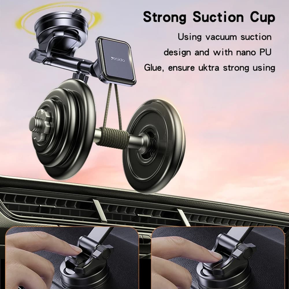 Yesido Car Holder C263 magnetický na palubní desku čelní sklo černý - náhled 2