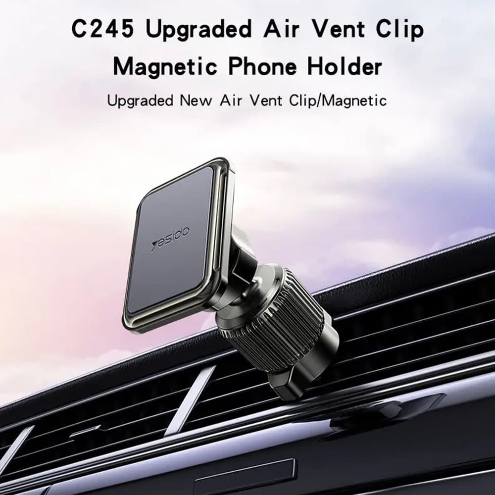 Yesido Car Holder C245 Magnetický do ventilace vylepšený klip černý - náhled 2