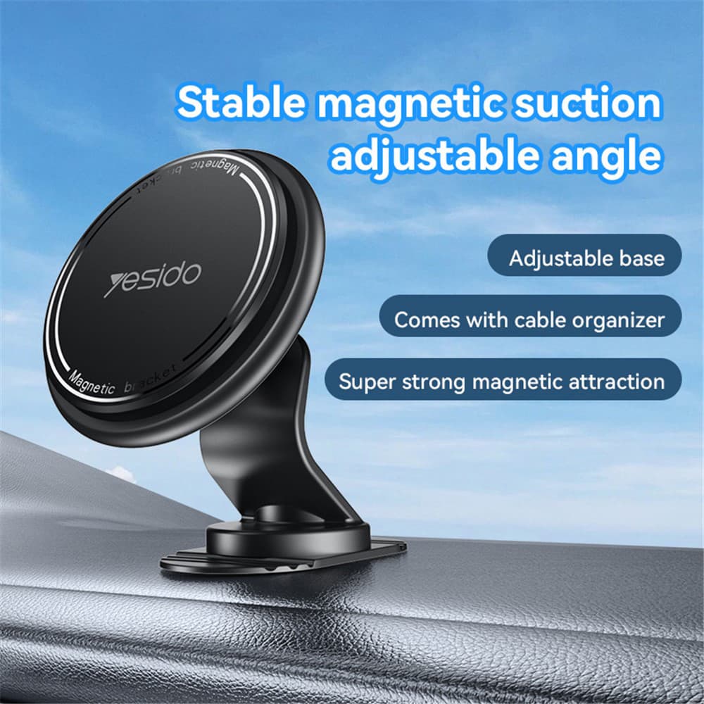 Yesido Car Holder C220 Magnetický do ventilace s organizérem kabelů černý - náhled 2