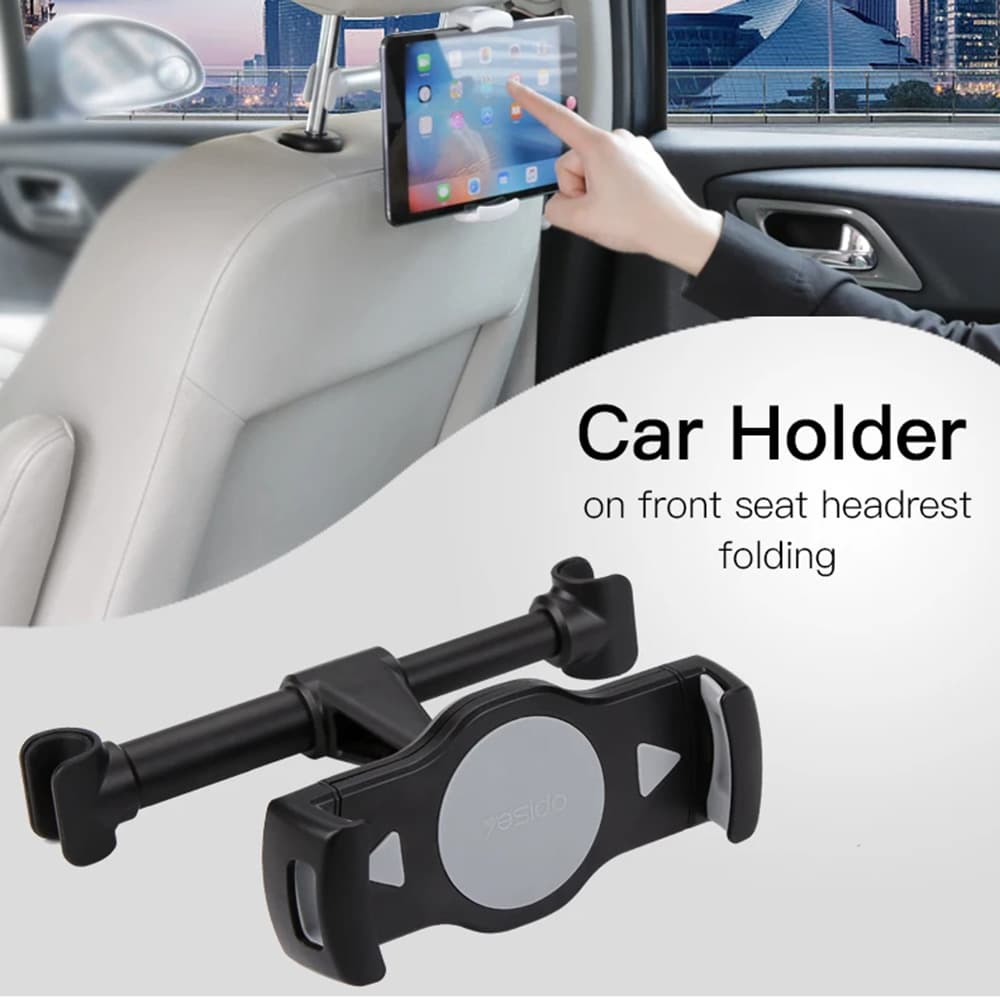 Yesido Car Holder C29 pro zadní sedadlo silikonový klip 360 4-10 palců černý - náhled 2