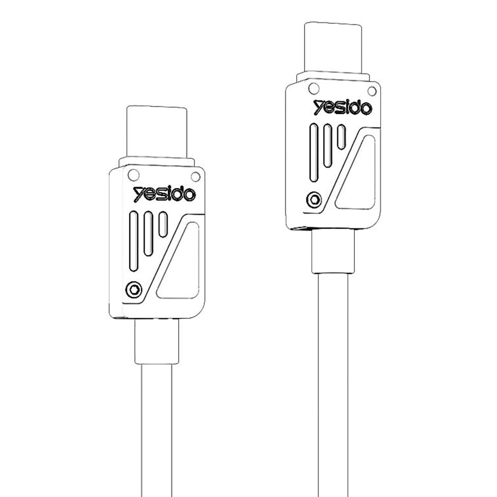 Yesido - Datový kabel (CA196) - Type-C na Type-C rychlé nabíjení 1.2m černý - náhled 2