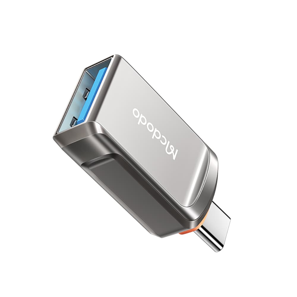 Mcdodo – OTG adaptér (OT-8730) – USB na Type-C, slitina zinku, 5,0 Gbps – tmavě šedá - náhled 2