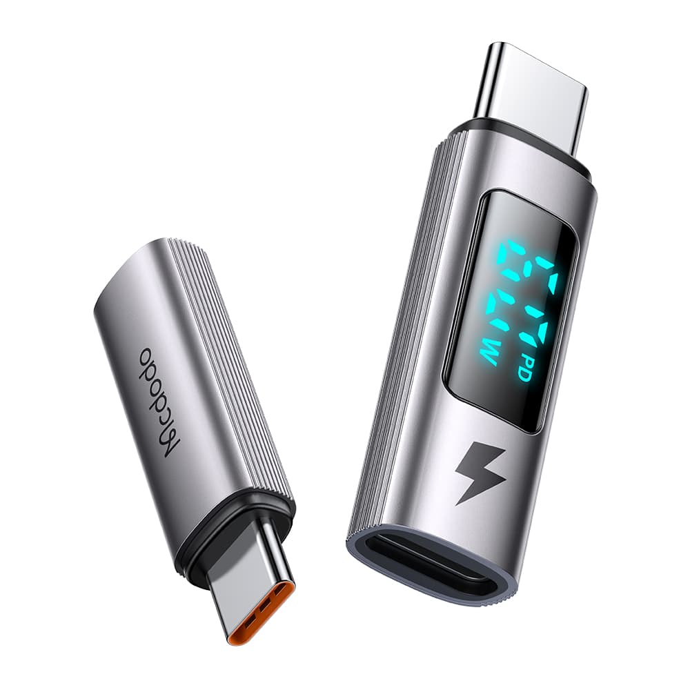 Mcdodo - OTG adaptér řady Wales (OT-5990) - pouze pro Apple, Lightning na Type-C, 60W, 3A, digitální displej, hliník - černá - náhled 2