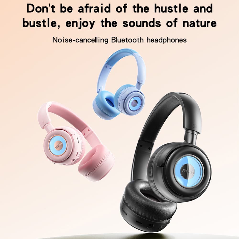 Yesido bezdrátová sluchátka EP06 pro děti s Bluetooth mikrofonem černá - náhled 2