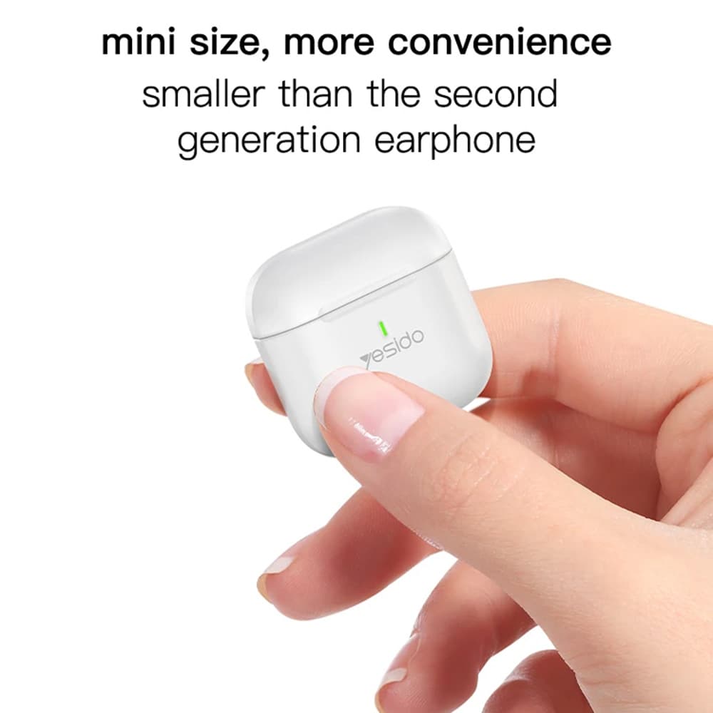 Yesido bezdrátová sluchátka TWS17 Bluetooth V5.1 bílá - náhled 2