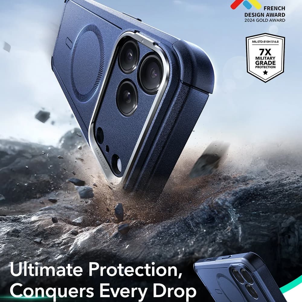 ESR Cyber Armor Kickstand pro iPhone 17 Pro modrá - náhled 2