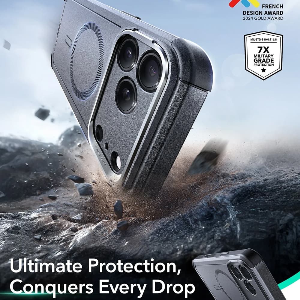 ESR Cyber Armor Kickstand pro iPhone 17 Pro šedý - náhled 2
