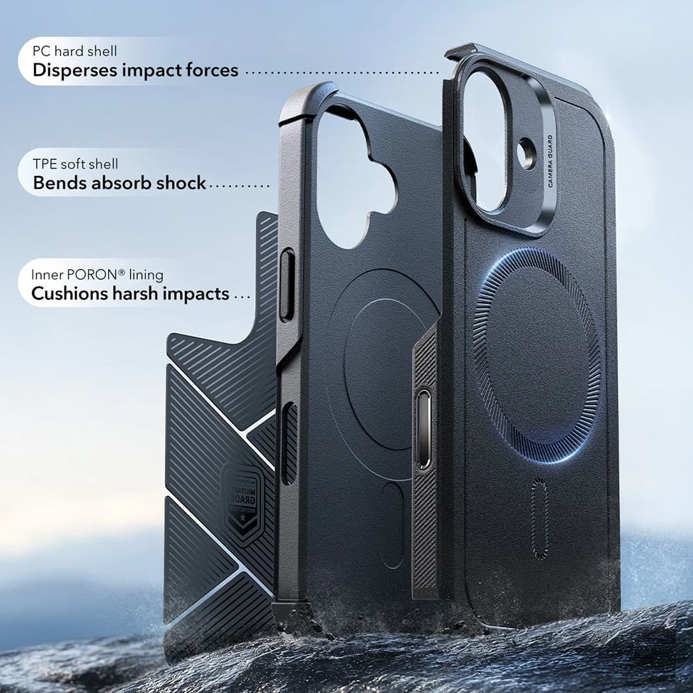 Pouzdro ESR Cyber Halolock pro iPhone 17 černé - náhled 2