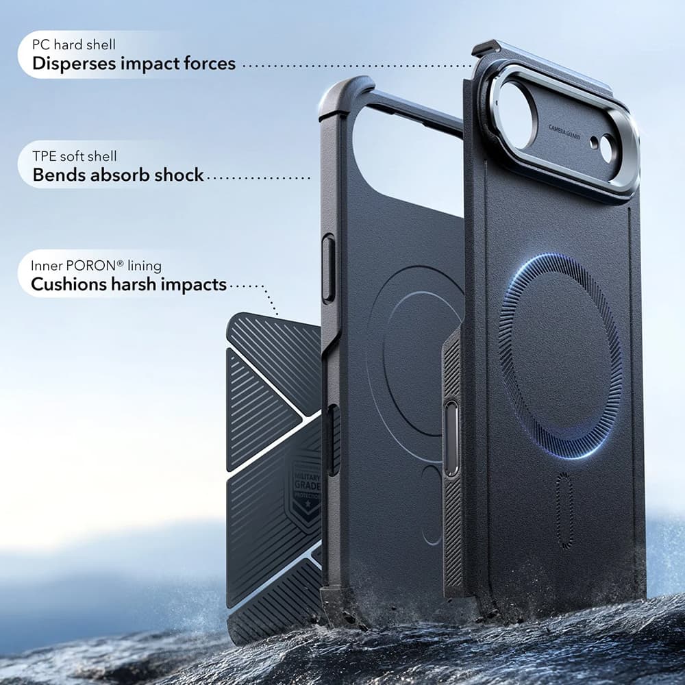 ESR Cyber Armor Kickstand pro iPhone 17 Air černý - náhled 2