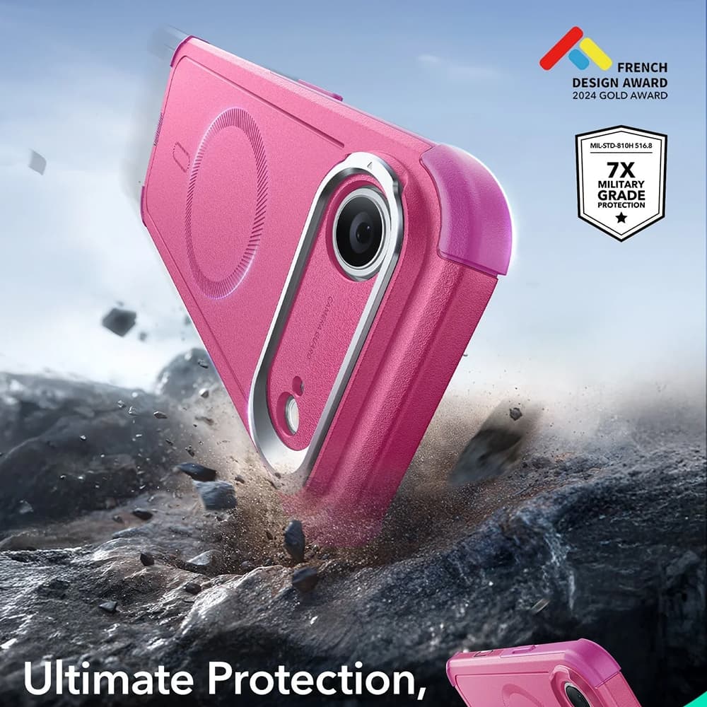 ESR Cyber Armor Kickstand pro iPhone 17 Air růžová - náhled 2