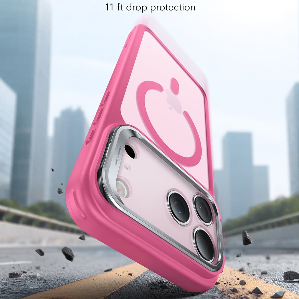 ESR Classic Hybrid HaloLock Kickstand pro iPhone 17 Pro Max Růžová - náhled 2