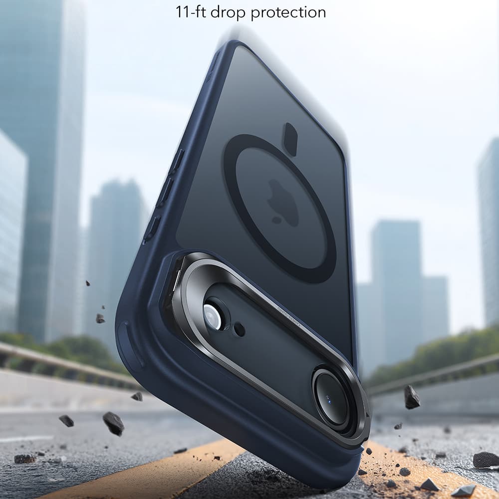 ESR Classic Hybrid HaloLock Kickstand pro iPhone 17 Air v matné modré - náhled 2
