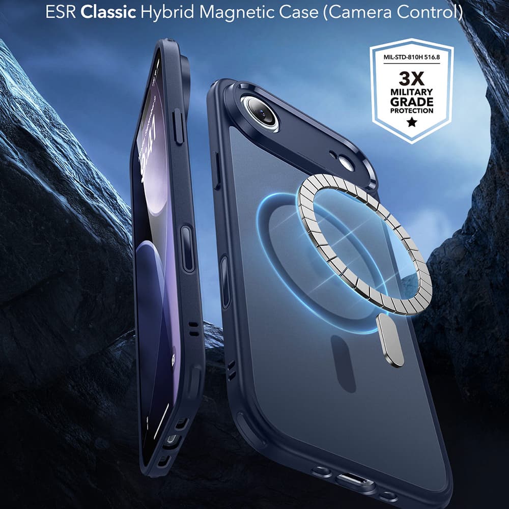 ESR Classic Hybrid HaloLock pro iPhone 17 Air v matné modré - náhled 2