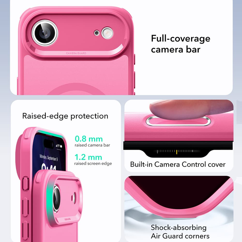 ESR Classic Hybrid HaloLock pro iPhone 17 Air Růžová Frosted - náhled 2