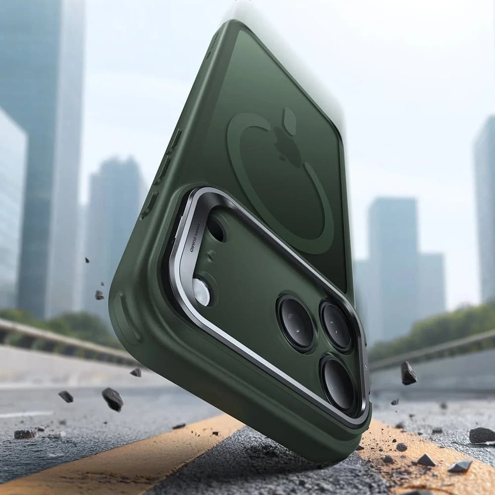 ESR Classic Hybrid HaloLock Kickstand iPhone 17 Pro Max Zelená Mlha - náhled 2