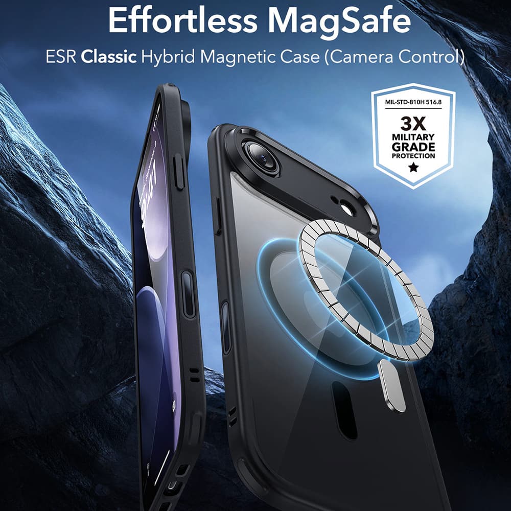 ESR Classic Hybrid HaloLock pro iPhone 17 Air čirý černý - náhled 2
