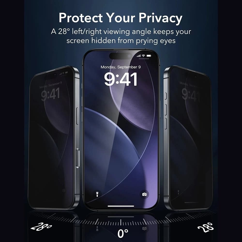 ESR Privacy Armorite ochranné sklo UltraFit (3 ks) iPhone 17 Pro černá - náhled 2