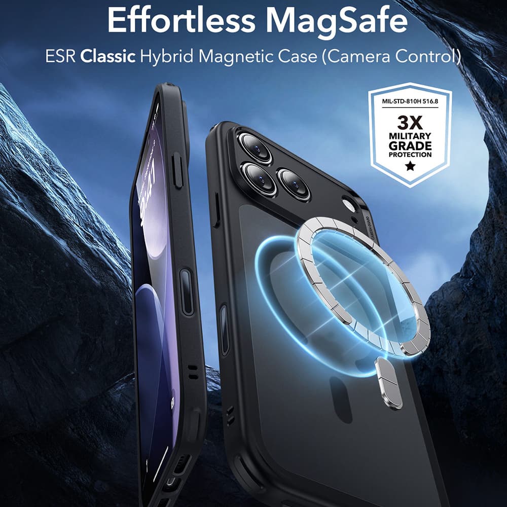 ESR Classic Hybrid HaloLock pro iPhone 17 Pro v matné černé - náhled 2