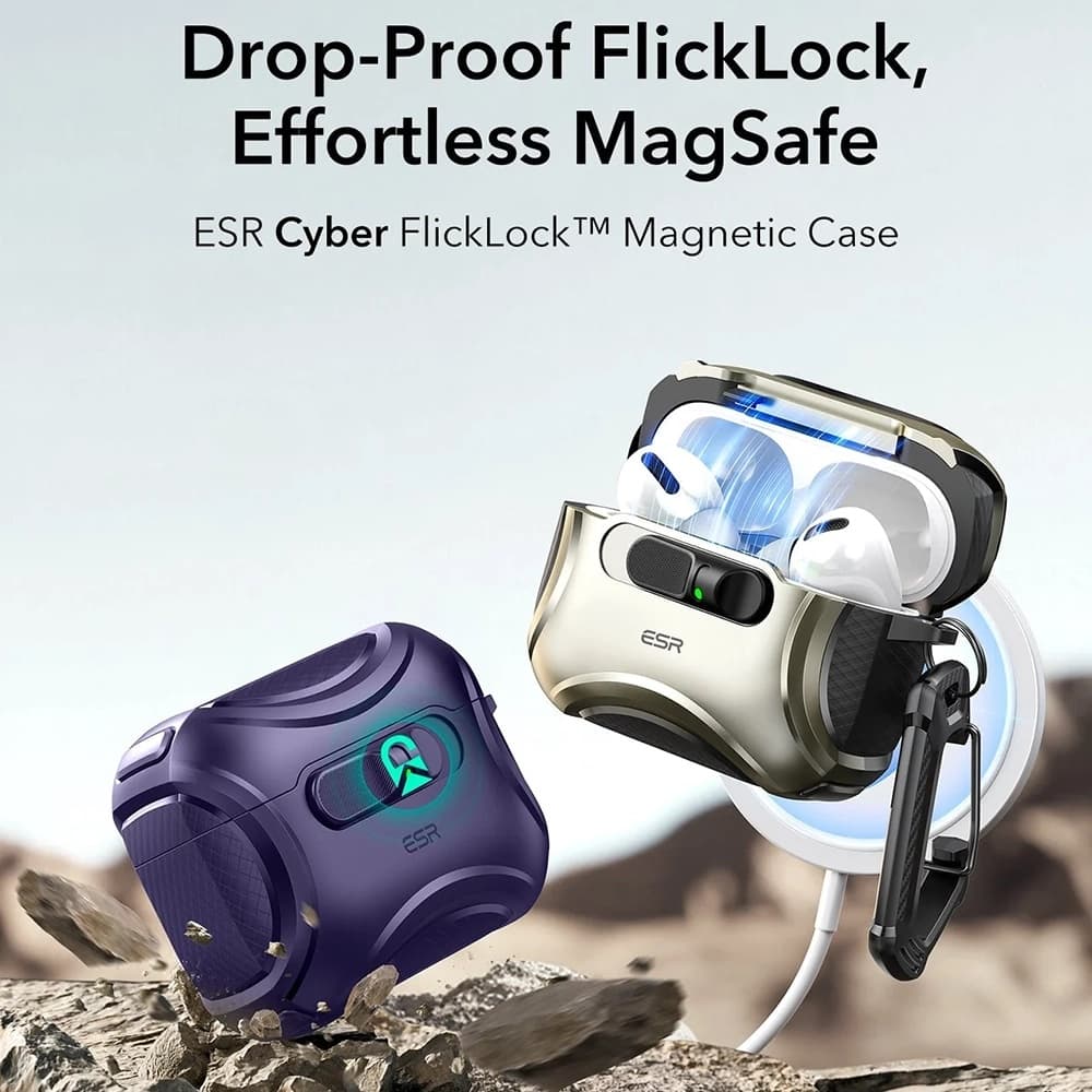 ESR Cyber FlickLock HaloLock pro Apple AirPods Pro 3 fialové - náhled 2