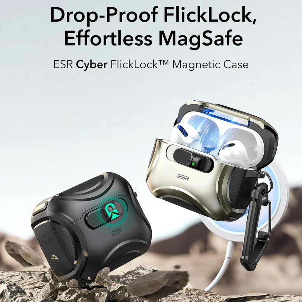 ESR Cyber FlickLock HaloLock pro Apple AirPods Pro 3 černý - náhled 2