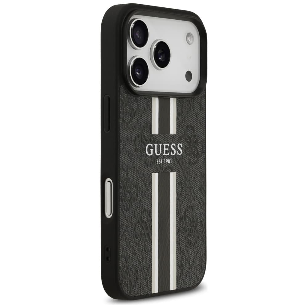 Guess - pevné pouzdro 4G Printed Stripes MagSafe (GUHMP17LP4RPSK) - iPhone 17 Pro - černé - náhled 2