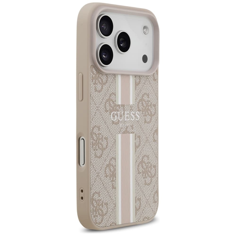 Guess - pevné pouzdro 4G Printed Stripes MagSafe (GUHMP17LP4RPSP) - iPhone 17 Pro - růžové - náhled 2