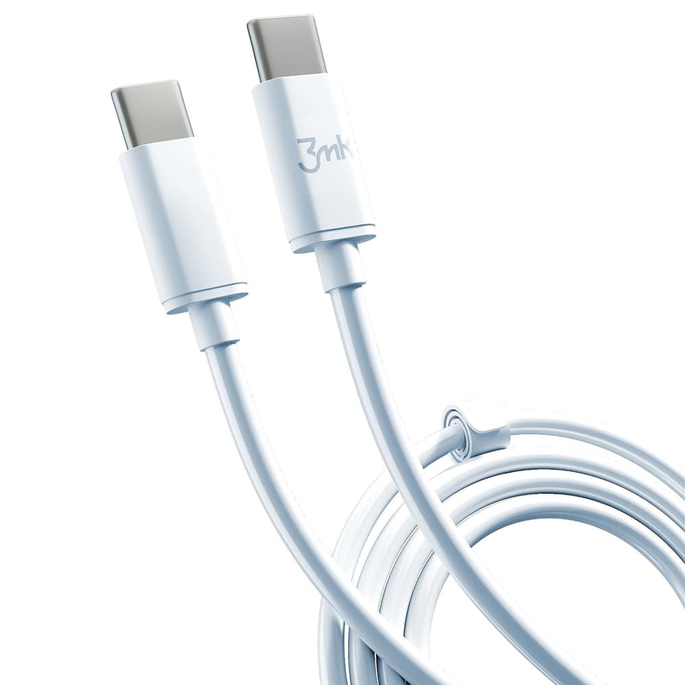 3mk Data Cable Hyper USB-C na USB-C 100W 5A 2m bílý - náhled 2
