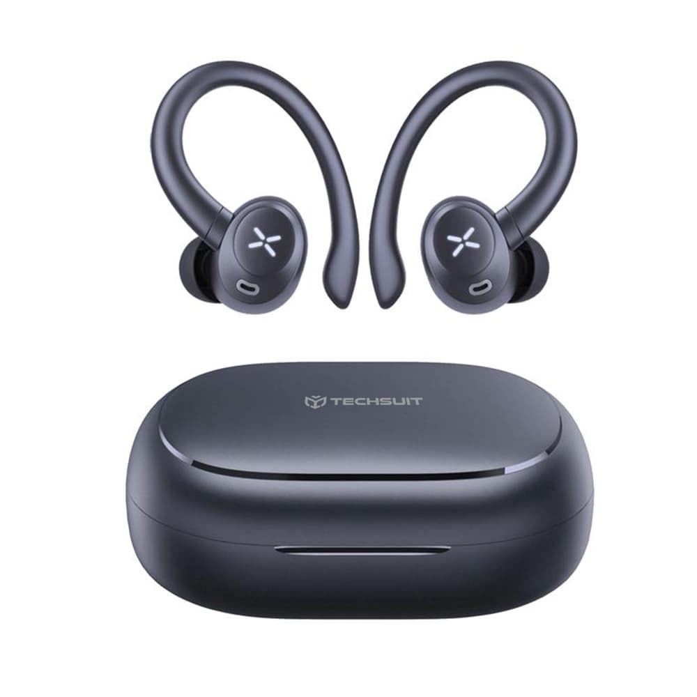 Techsuit – prémiová bezdrátová sluchátka AirTune 100 (CW4) – Bluetooth V5.4, 400mAh, IPX4 – černá - náhled 2