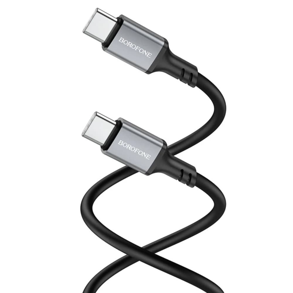 Borofone kabel BX83 Type-C na Type-C silikonový 60W 1m černý - náhled 2