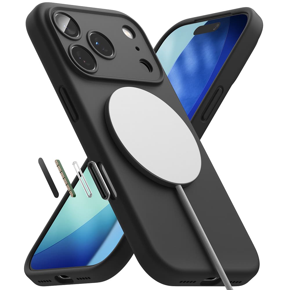 Ringke Silicone Magnetic MagSafe pro iPhone 17 Pro Max černý - náhled 2